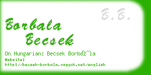 borbala becsek business card